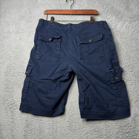 Vintage Roebucks & Co Shorts Mens 34 Blue Cargo - Picture 2 of 7